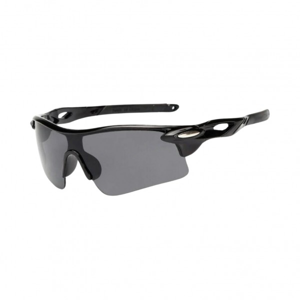 Sports glasses with a black lens that is resistant to reflections – light and modern design for unisex