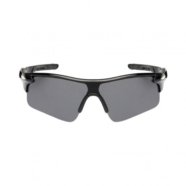 Sports glasses with a black lens that is resistant to reflections – light and modern design for unisex