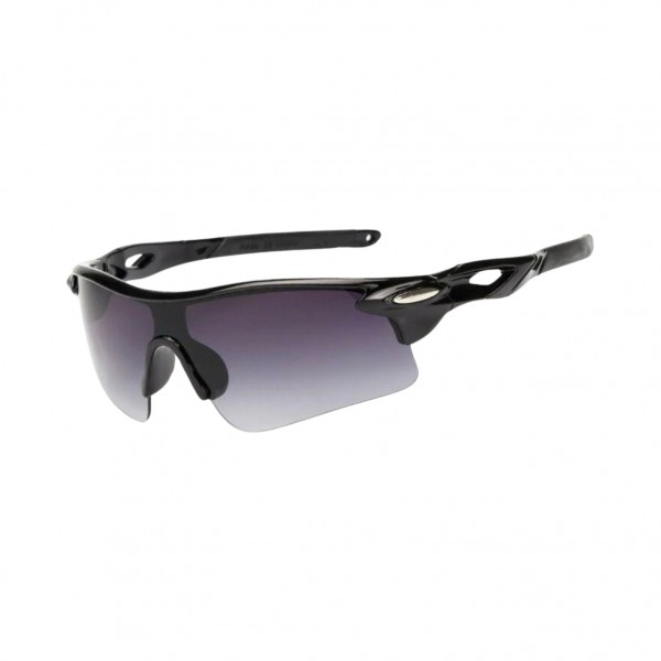 Sports glasses with a black lens that is resistant to reflections – light and modern design for unisex